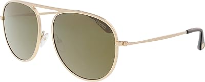 Lunettes de soleil aviateur pour unisexe - verres marron, ft0621-28l, marron, 55 mm