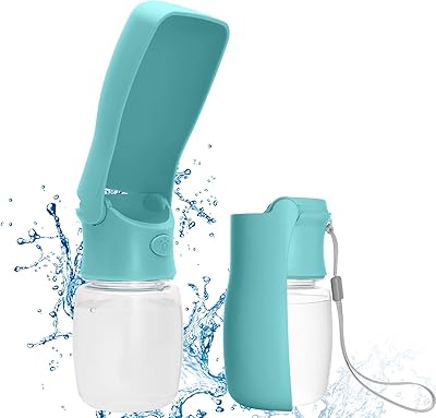 Contient une bouteille d'eau portable pour chien pour la promenade bouteille pliable