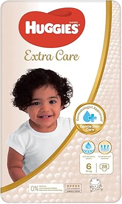 Couches huggies extra care, taille 6, 15+ kg, 28 pièces