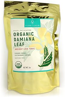 Feuille de damiana certifiée biologique 3 oz. tisane et fumée pour le stress