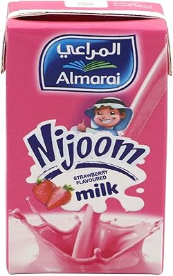 Lait njoom au goût de fraise d'almarai, 6 x 150 ml