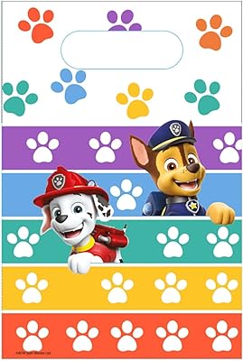 Amscan 9914240 - sacs en papier de fête d'anniversaire arc-en-ciel paw patrol