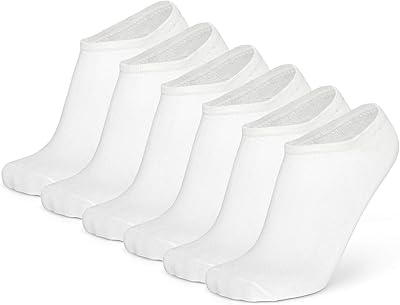 Chaussettes basses unies anchor pour femmes, paquet de 6, blanches