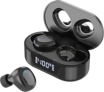 Écouteurs bluetooth sans fil avec écran led, suppression du bruit, étui de chargement