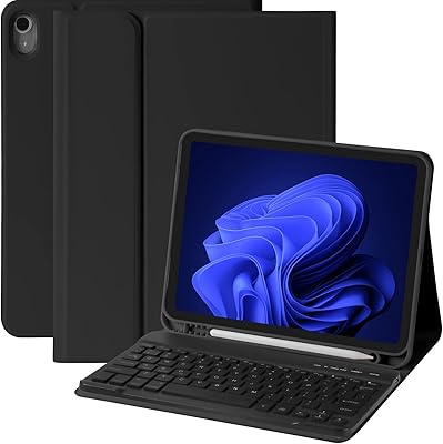 Étui clavier intelligent bqss fin pour ipad 10e génération 10,9 pouces 2022, clavier