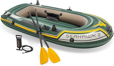 Intex seahawk avec rames - 68347, vert, ensemble de 2 bateaux de pêche
