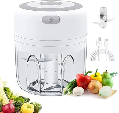 Mini hachoir à ail électrique helene, mini robot culinaire usb sans fil portable