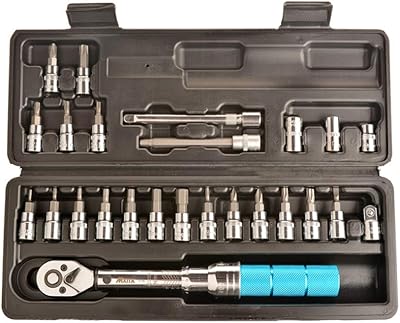 Jeu de clés dynamométriques pour vélo 3h 25 pièces 1/4" 2-24nm kit d'outils