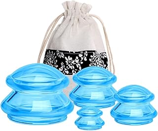 Skido 4 pièces/ensemble ventouses en silicone anti-cellulite absorbant l'humidité pour massage du visage