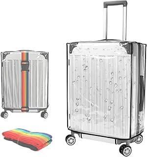 Housse de protection transparente en pvc, housse de bagage transparente avec sangles