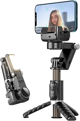 Stabilisateur de cardan pour smartphone avec perche à selfie extensible et trépied
