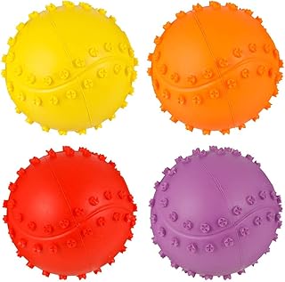 Paquet de 4 balles pour animaux de compagnie avec jouets grinçants sonores