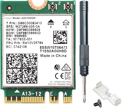 Carte wifi 6e ax210ngw sans fil ax bt5.2 m.2 2230 tri-bande étendre le