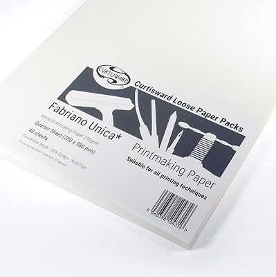 Papier d'impression fabriano unica 250 g/m2 15\"x11\" 40 feuilles curtisward présentation pack gravure
