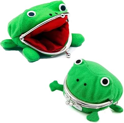 2 pièces porte-monnaie grenouille mignon vert anime cosplay dessin animé portefeuille grenouille sac
