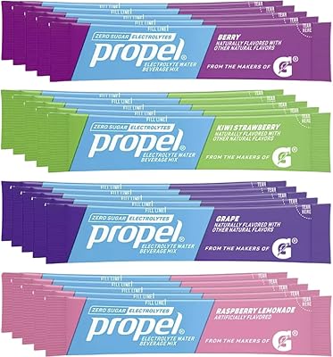 Sachets de poudre gsuila propel, pack varié de 4 saveurs avec électrolytes, vitamines