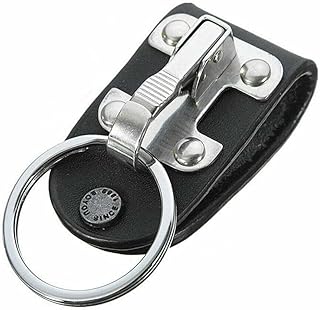 Porte-clés pour homme qiang avec clip ceinture et porte-clés amovible acier