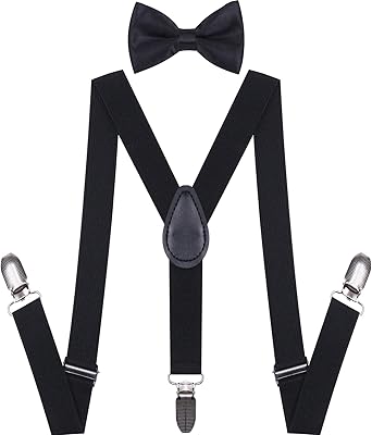 Jarretelles à nouer pour garçons et filles, pinces métalliques solides réglables, accessoires classiques