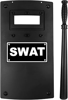 Nobesty deux pièces d'accessoires de costume de police multifonctionnels, bouclier de jouet d'armure