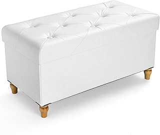 Banc de rangement ottoman pliant nice hill de 30 pouces (amélioré en 2022)