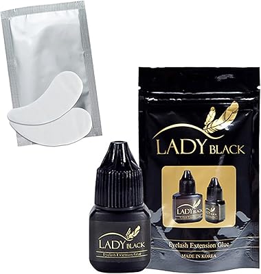 Adhésif pour extensions de cils lady black glow 5g professionnel pour extensions