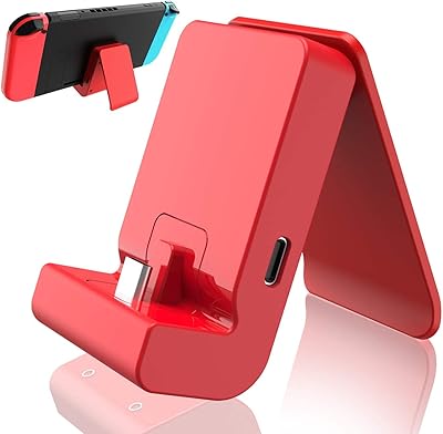 Support nintendo switch, support de chargement pour nintendo switch et nintendo switch lite/oled, support de chargement portable réglable pour nintendo avec port de chargeur usb type c (rouge). Achetez en toute sérénité sur Diaytar
