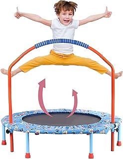 Mini trampoline avec poignée et housse de protection pliable pour l'exercice physique, trampoline sûr pour les tout-petits, intérieur et extérieur. Diaytar : Le e-commerce qui respecte votre budget