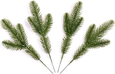 Décoration de la maison 4 pièces branches de pin simulation plante aiguille
