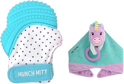 Jouet de dentition pour bébé malarkey - munschmidt + buddy bib, paquet