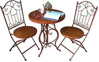 Ensemble de chaises de table ronde pliantes de bistro en métal, meubles