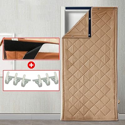 Rideau de porte coupe-vent d'hiver panneau français épais isolation thermique phonique