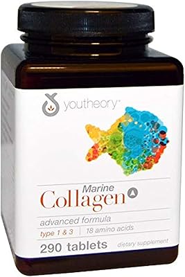 Complément alimentaire youtheory au collagène marin formule avancée 290 comprimés