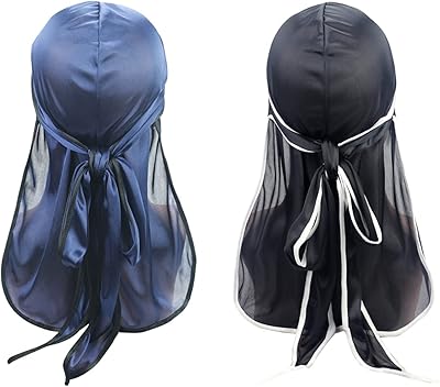Ensemble de 2 durags en soie soie pour hommes et femmes pack