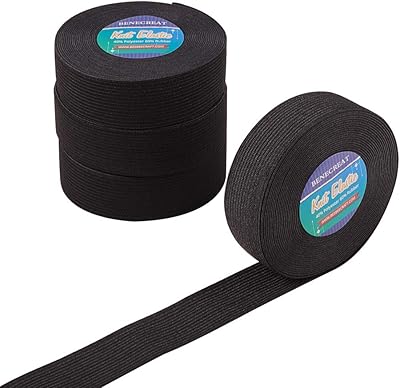 Penecrete 20 mètres noir super élastique extensible large ruban élastique pour la couture