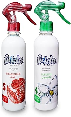 Désodorisant frida 460 ml (offre combo) pack de 2 (framboise + jasmin)