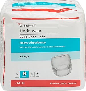 Sous-vêtements d'incontinence cardinal health sure care plus pour hommes et femmes - couche
