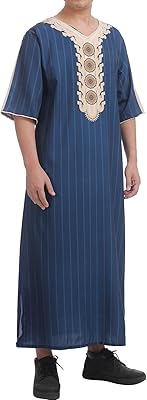 Abaya musulmane arabe au design du moyen-orient à manches longues et motif islamique