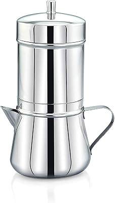 Cafetière filtre expresso en acier inoxydable du sud de l'inde, théière/bouilloire à café