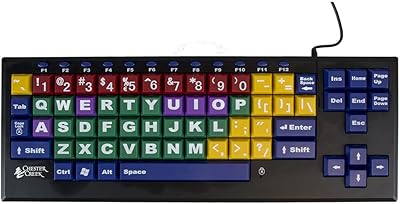 Clavier d'ordinateur usb plenty avec grandes touches et grandes lettres de kinderboard