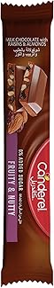 Barre de chocolat au lait canderel, fruits et noix, 0 % de sucre
