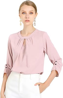 Blouse en mousseline allegra k avec volants plissés sur le devant manches 3-4