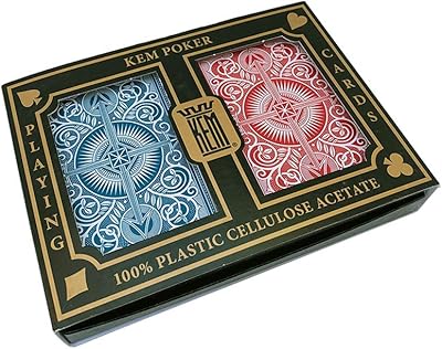 Cartes à jouer kem arrow rouge et bleu format poker géant