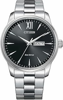 Montre citizen pour homme analogique et bracelet en acier inoxydable bm8550-81e, argent, taille