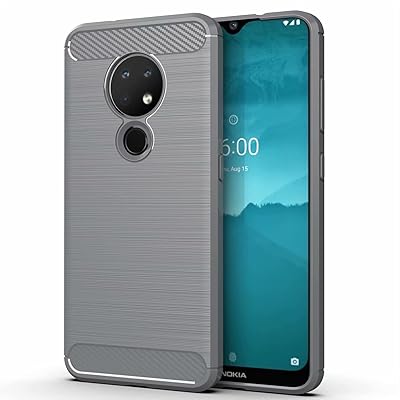 Coque nokia 6.2 en fibre de carbone brossée, motif à texture ultra fine