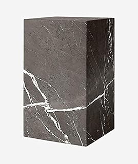Lamac crafts - table d'appoint en marbre noir (30x30x50 cm)