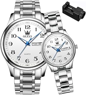 Ensemble de montres de couple pour hommes et femmes, montre étanche à quartz
