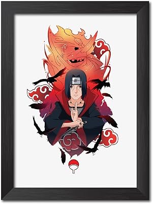 Affiche itachi uchiha de tenor arts, affiche d'anime naruto, peintures encadrées avec cadre