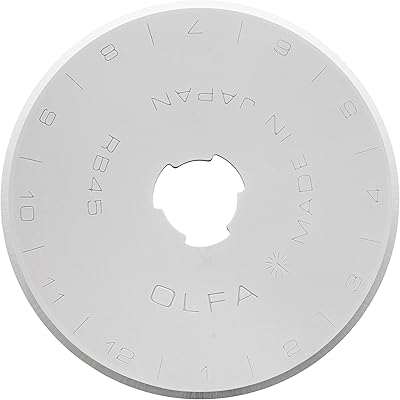 Lames de rechange pour coupe-tissu rotatif olfa 45 mm 5 lames