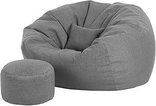 Okoz® fauteuil poire doux et confortable avec coussin et coussin pour les pieds