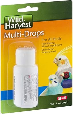 Wild harvest 8-en-1 multi-gouttes pour tous les oiseaux • supplément de vitamines haute